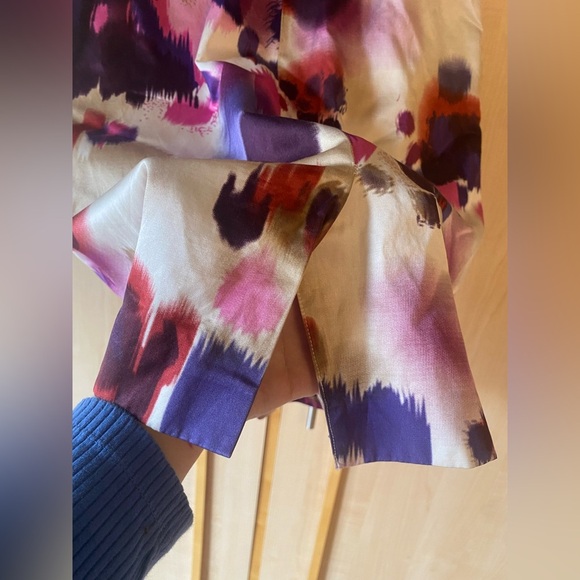 Sandra Angelozzi Cotton/Silk Blend Abstract Cap Sleeve Dress Size Medium - Picture 5 of 10